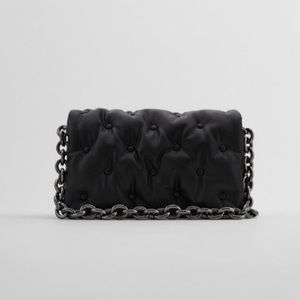 Zara Quilted Maxi Crossbody Bag